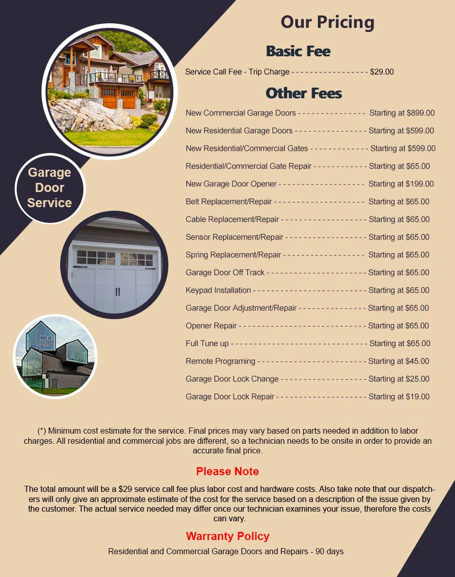 Garage Door Mobile Service San Bruno, CA 650-777-5360